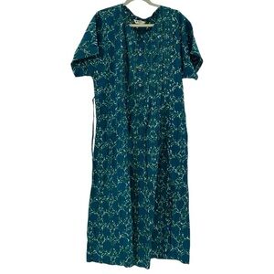 NEW Marketplace Handwork of India Cotton size 1X lagenlook Maxi BlockPrint Dress